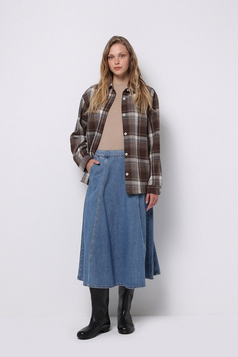 COLIN'S, Fusta lunga din denim, Albastru