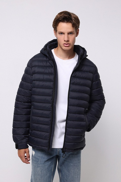 COLIN'S, Geaca matlasata cu gluga, Bleumarin