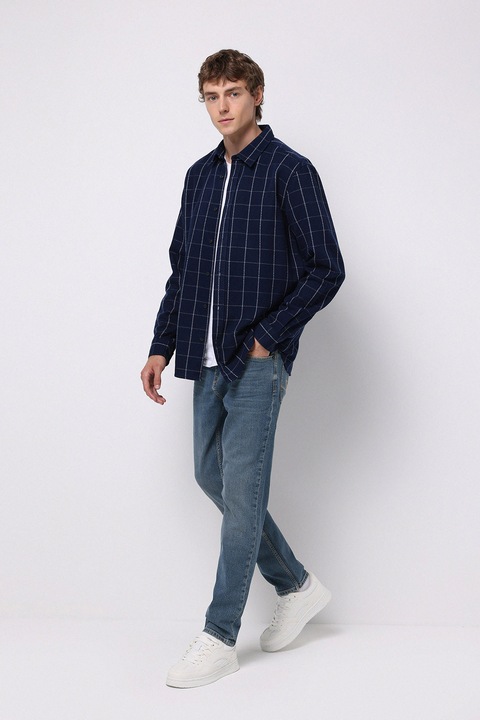 COLIN'S, Blugi regular fit cu talie medie, Albastru prafuit