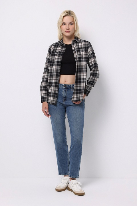 COLIN'S, Blugi crop mom fit, Albastru