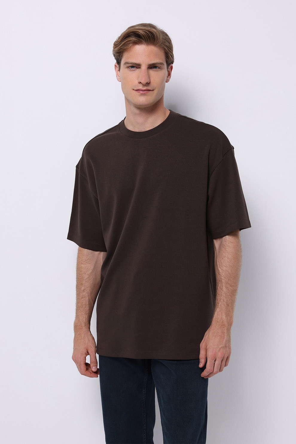 COLIN'S, Tricou supradimensionat uni, Maro fango, M
