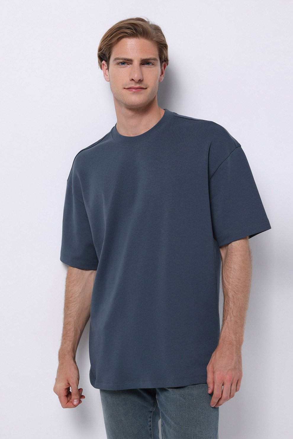 COLIN'S, Tricou supradimensionat uni, Albastru inchis, M