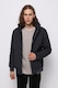 COLIN'S, Jacheta matlasata cu gluga, Negru, 2XL