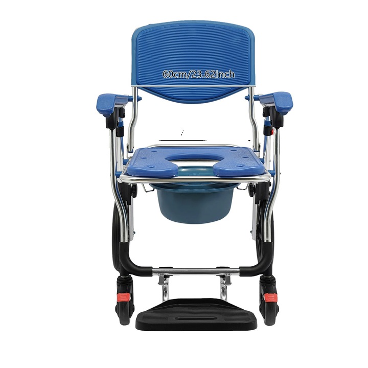 Scaun pliabil multifunctional, albastru, capacitate maxima 125kg, design ergonomic