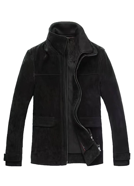 Geaca piele barbati FLAVOR, Negru