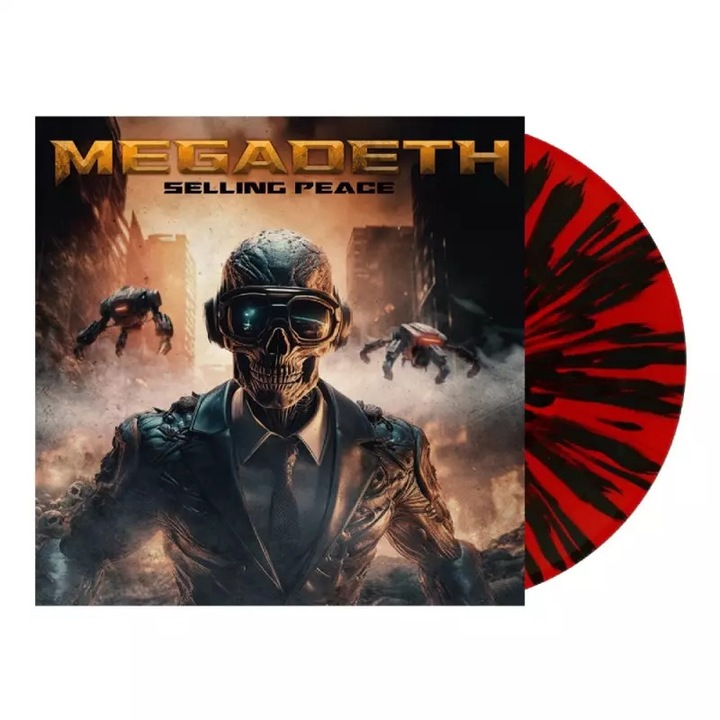 Megadeth: Selling Peace (Broadcast Recording) LP (vinyl) Coloured Red with Black Splatter Vinyl