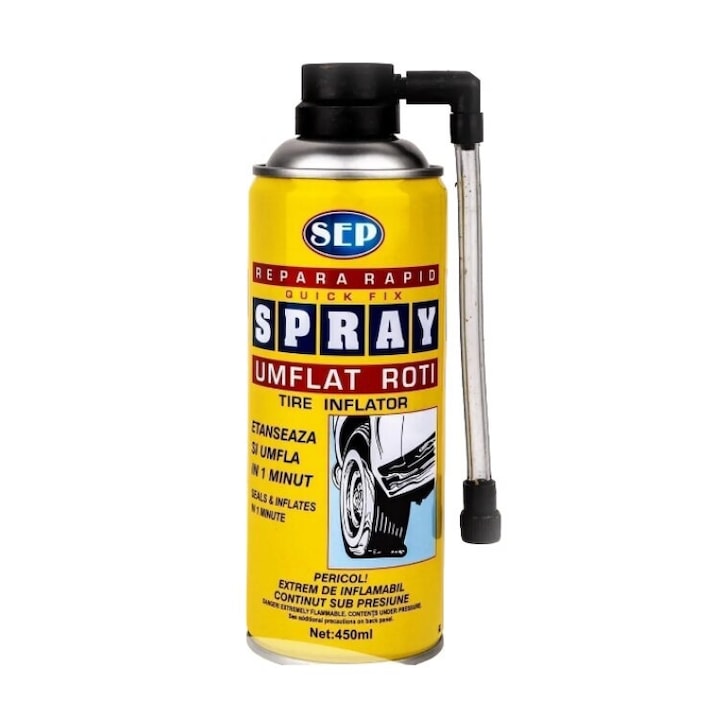 Spray pentru reparatii anvelope, SEP, 450ml