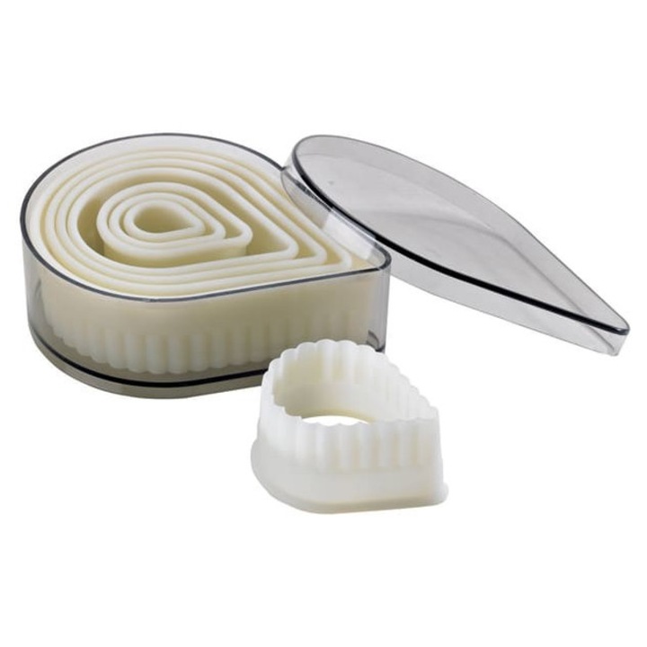 Set decupatoare picaturi dantelate, 8 buc. - Lumea