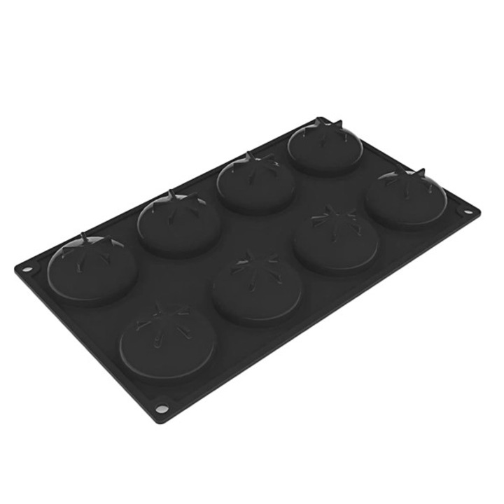 Forma din silicon 3D pentru monoportii, Frisbee Fusto, 8 cavitati, 300x175mm, Ø60x28mm, 48 ml