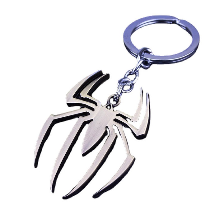 Breloc anime Spider, aliaj, argintiu