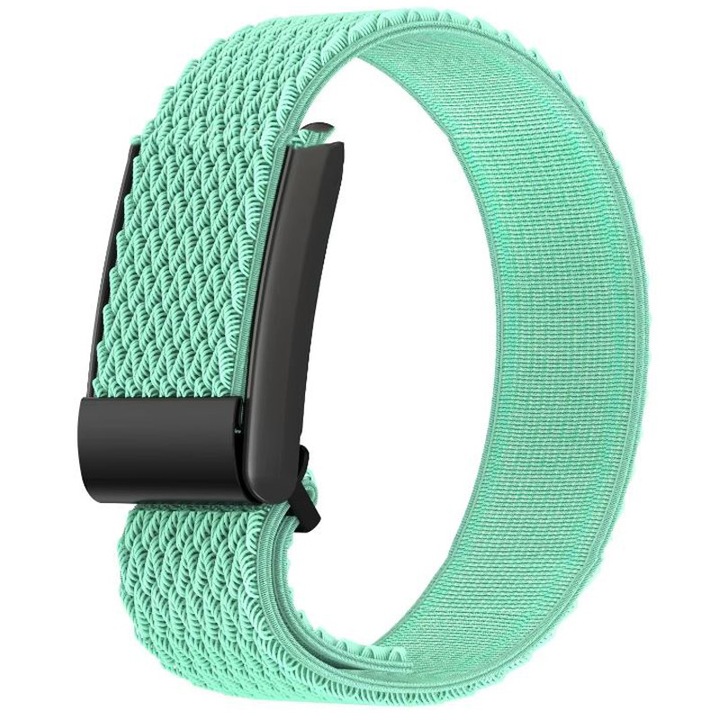 Мека каишка, съвместима с Whoop, спортна, еластична и регулируема, текстилна, ментово зелена