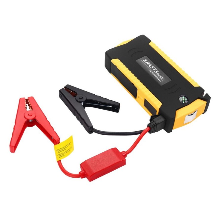 Starter auto multifunctional, lanterna, 16800mAh, curent pornire 300A, curent maxim 600A, Kraft