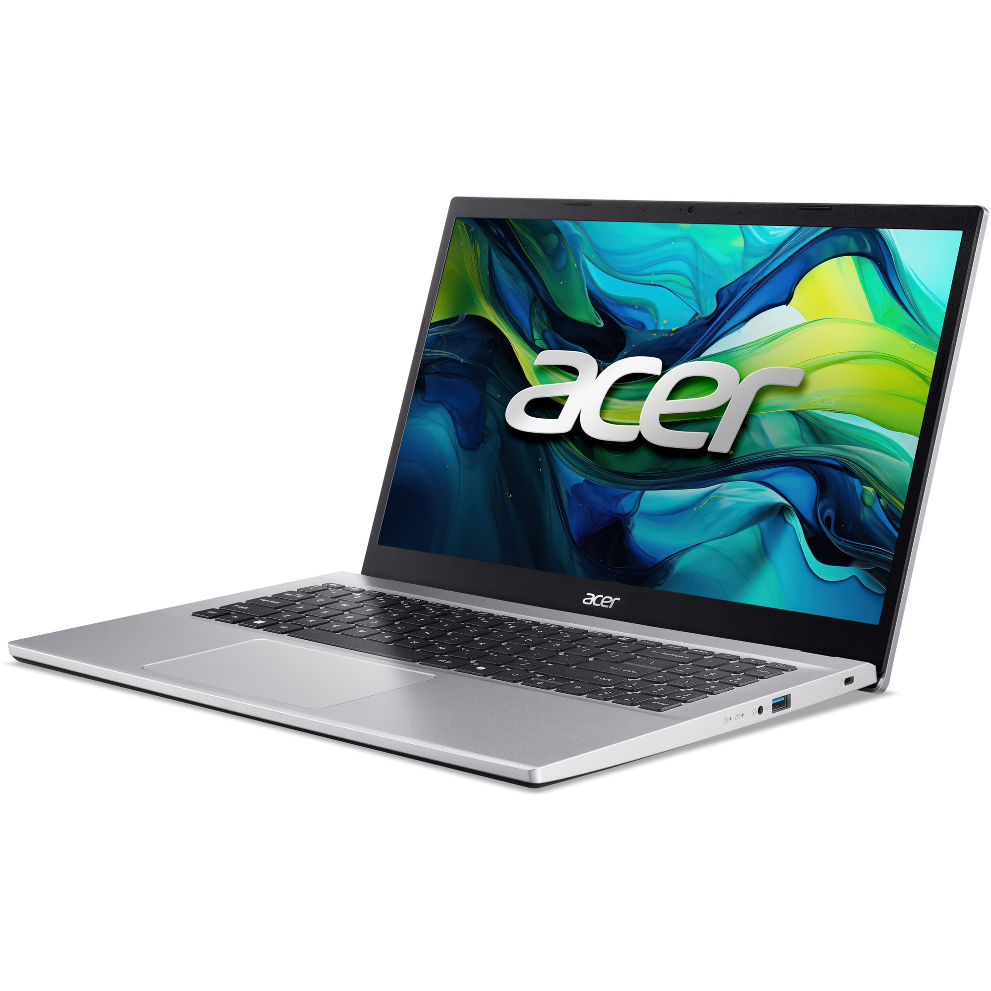 Laptop Acer Aspire Go 15 AG15-42P cu procesor AMD Ryzen™ 5 5625U pana la 4.3GHz, 15.6'' Full HD, IPS,16GB DDR4 RAM, 512GB SSD, AMD Radeon Graphics, No OS, Pure Silver