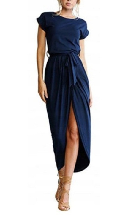 PIPG aszimmetrikus ruha, kék, poliészter, univerzális méret