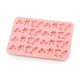 Forma din Silicon Premium Antiaderent cu Pipeta CCmax pentru 32 Jeleuri in Forma de Animale Marine, 21x15x1 cm, -40°C si +230°C, Roz