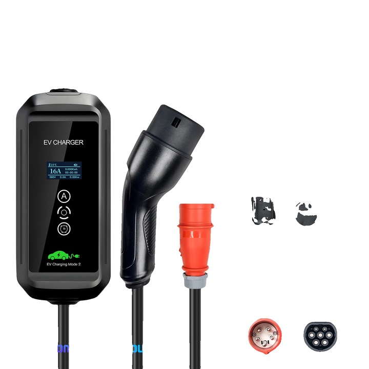 Incarcator portabil pentru vehicule electrice, 11KW, curent ajustabil, 7m, IP67, TYPE2