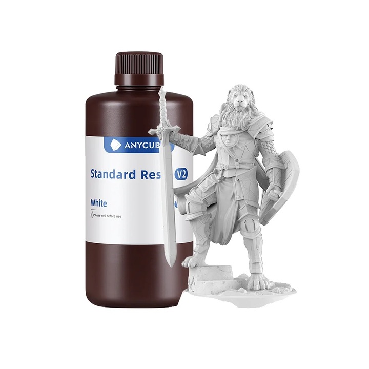 UV gyanta LCD 3D nyomtatókhoz, 3 kg, fehér, gyorsan kötő, nagy szilárdságú