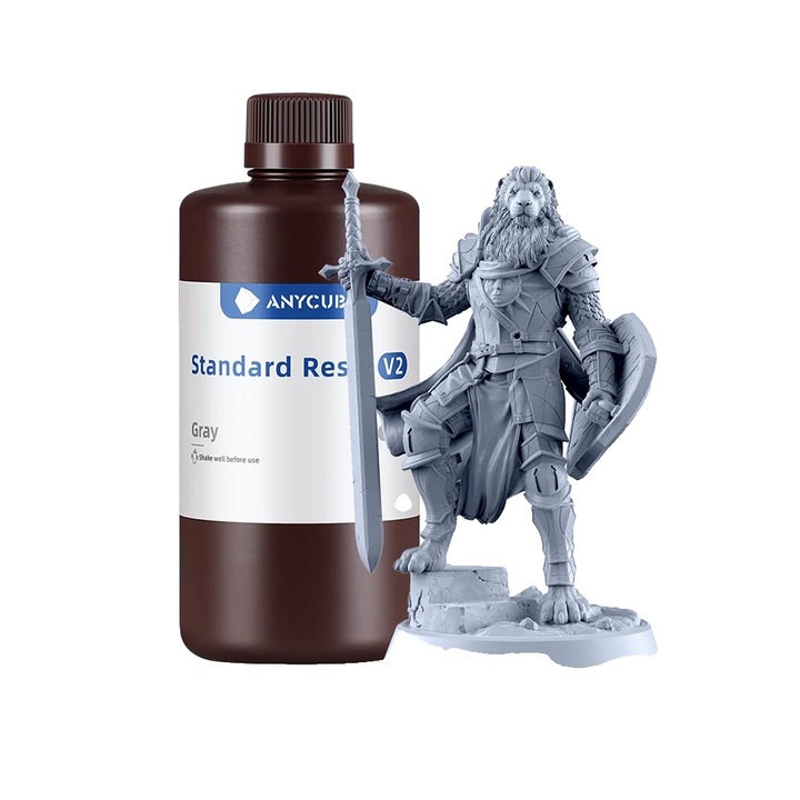 UV gyanta LCD 3D nyomtatóhoz, 3KG, szürke, gyorsan kötő, nagy szilárdságú