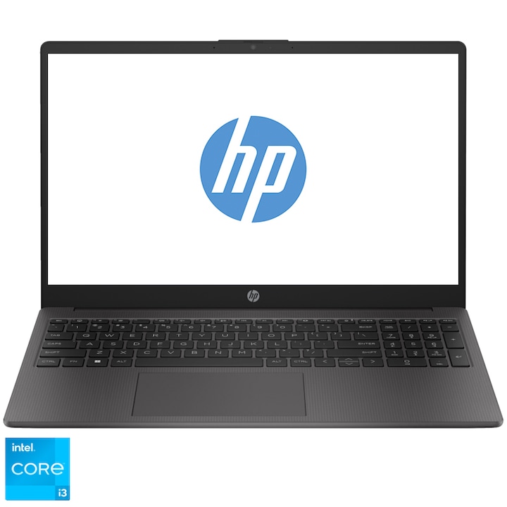 HP 250 G10 laptop, Intel® Core™ i3-1315U processzorral akár 4.5GHz-ig, 15.6'', Full HD, 8GB DDR4 RAM, 256GB SSD, Intel® UHD Graphics, Free DOS, Dark Ash Silver
