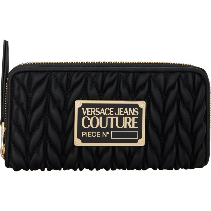 Portofel Dama Versace Jeans Couture – Negru Cu Detalii Aurii