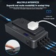 Autós inverter 12V-ról 220V-ra univerzális dupla aljzattal, 4 USB porttal, digitális kijelzővel, max. teljesítmény 400W