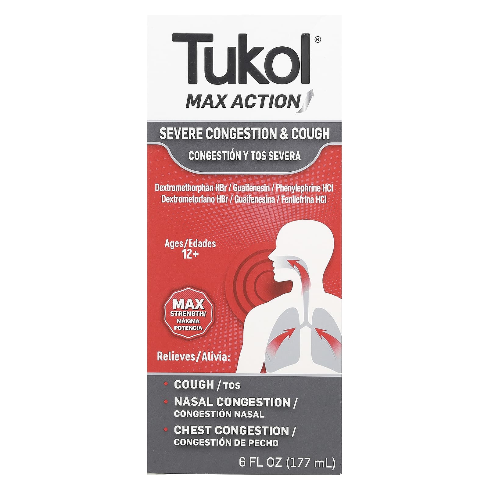 健康・医学 TUK Tukol, Max Action, 177 ml, pentru congestie severa si tuse, de la