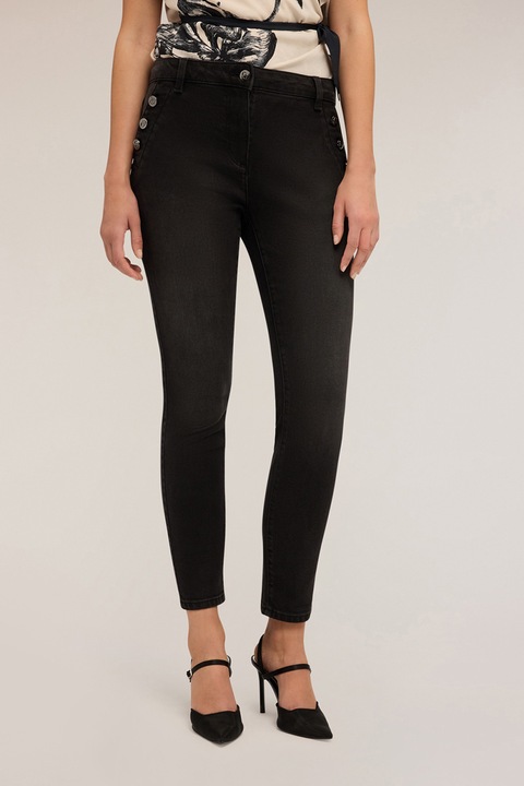 Motivi, Blugi skinny cu talie medie, Negru