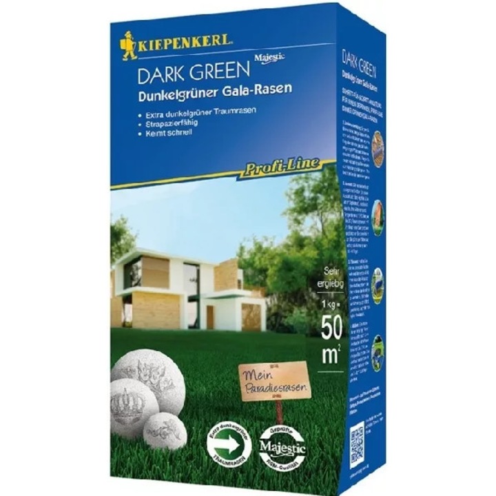Amestec de iarba KIEPENKERL "Dark Green" 1kg, 50m2, densitate mare, intretinere redusa