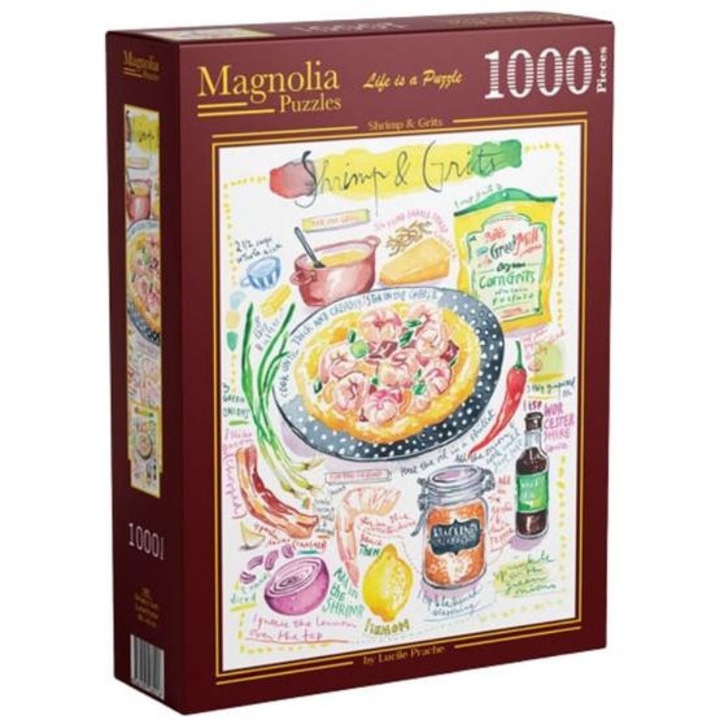 Puzzle Magnolia 1000 piese - Creveti si mamaliga (3312)
