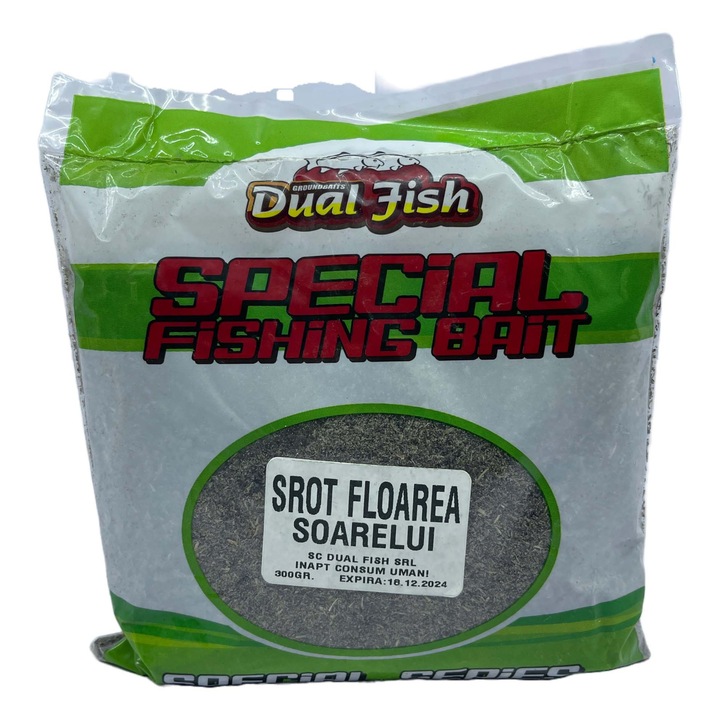 Napraforgólisztes horgászcsali, őrölt, 200 gr, Dual Fish