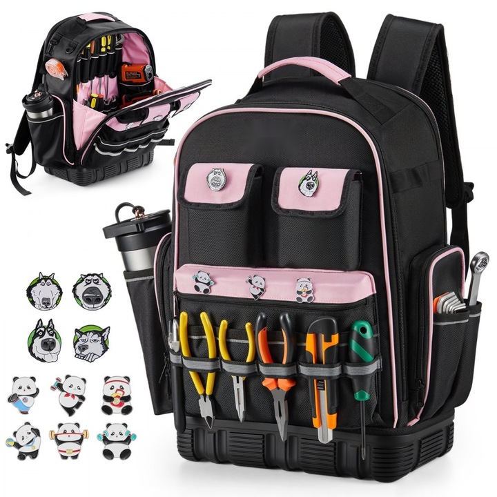 Rucsac pentru Scule, 56 Buzunare, Rezistent la Rupere, Ideal pentru Santier, Electricieni