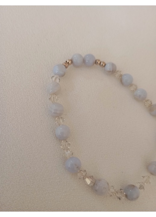 Bratara elastica copii cu Piatra Lunii si Swarovski