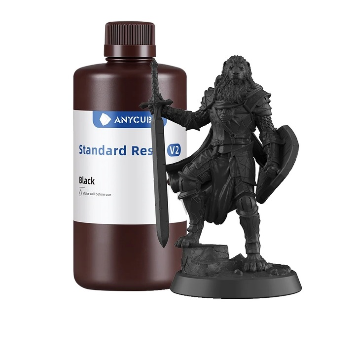 3D fényérzékeny gyanta, 3 kg V2, fekete, LCD nyomtatókkal kompatibilis