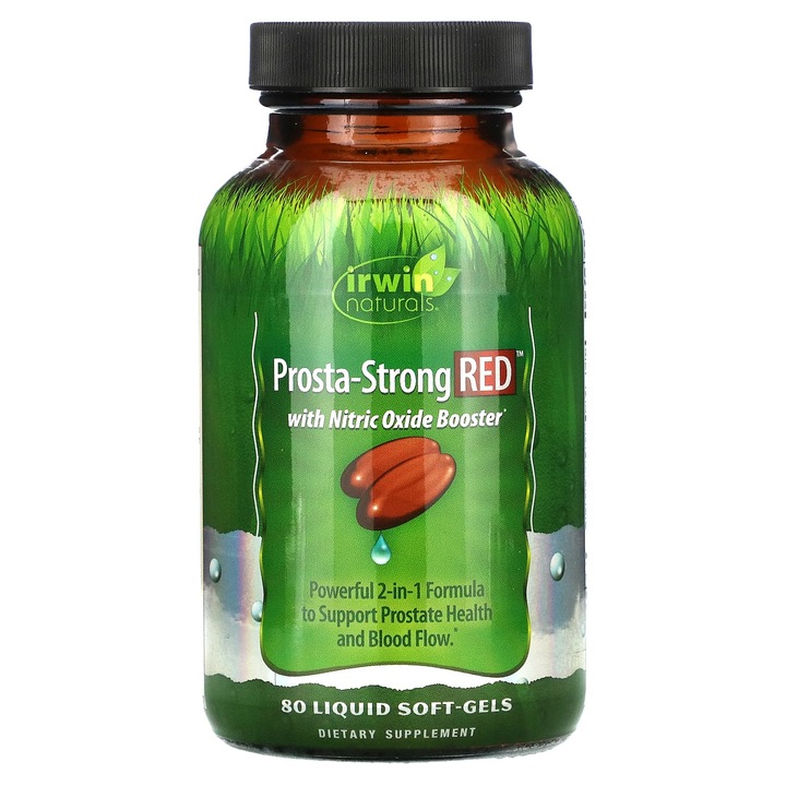 Prosta-Strong RED, 80 capsule lichide, suport pentru sanatatea prostatei si circulatia sangelui, multicolor