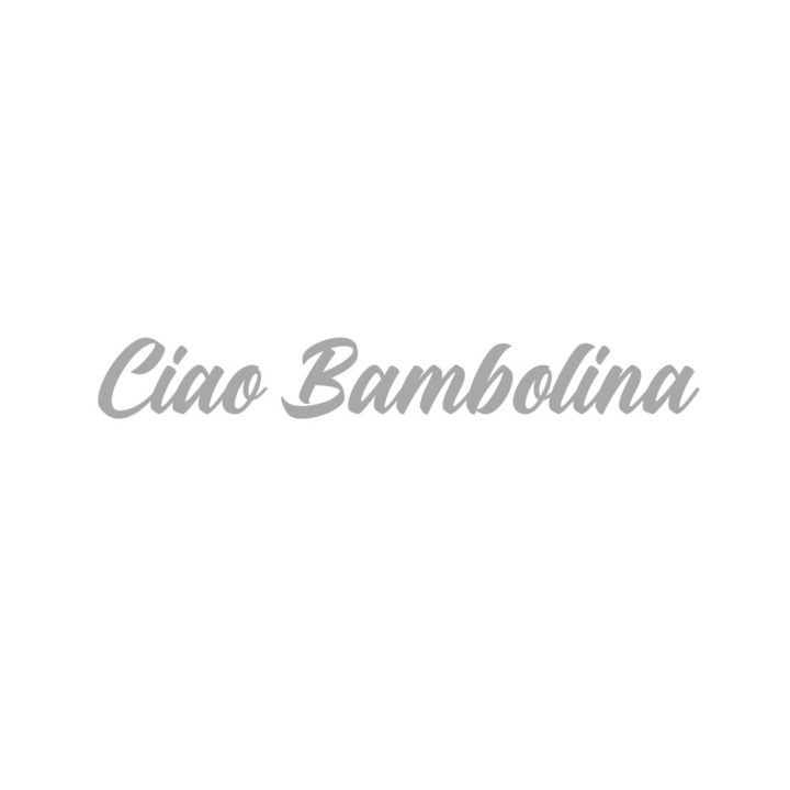 Sticker decorativ auto, Ciao Bambolina, 18x2cm, alb