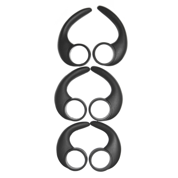 Set de dopuri sport pentru casti Huawei Freelace, MKF kQamil, 6 elemente, negru