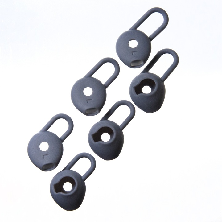 Set de dopuri pentru Huawei Free Buds 4, MKF, 6 elemente, 2xS, 2xM, 2xL, gri