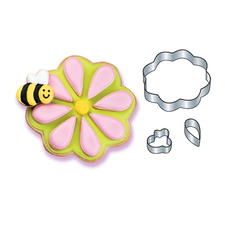 Set decupatoare Floare, Petale, Albinuta - Wilton