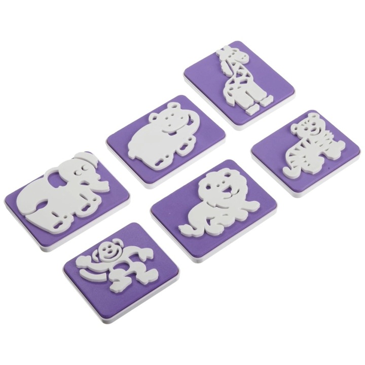 Set Imprimanta cu Animale din Jungla, 6 buc. - Wilton