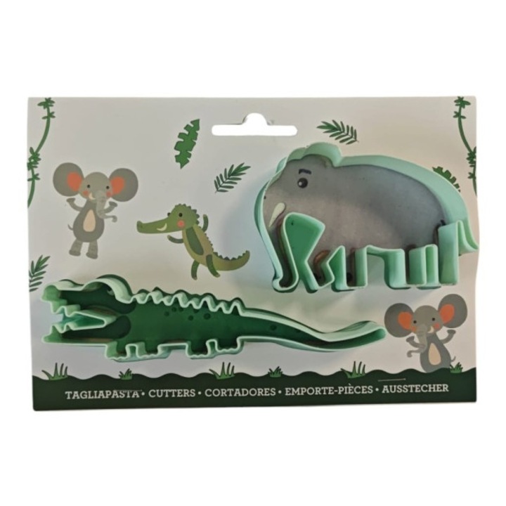 Set decupatoare Crocodil si Elefant - Lumea