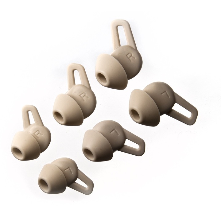 Set 6 dopuri pentru Huawei Freelace PRO, MKF kQamil, alb, dimensiuni S, M, L