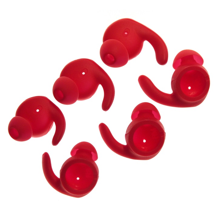 Set dopuri pentru casti MKF-G-222, 6 elemente, rosu