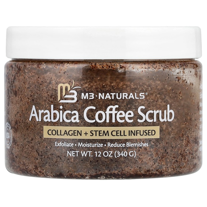 Scrub pentru corp, Arabica, 340 g, cu colagen si celule stem, hidratant