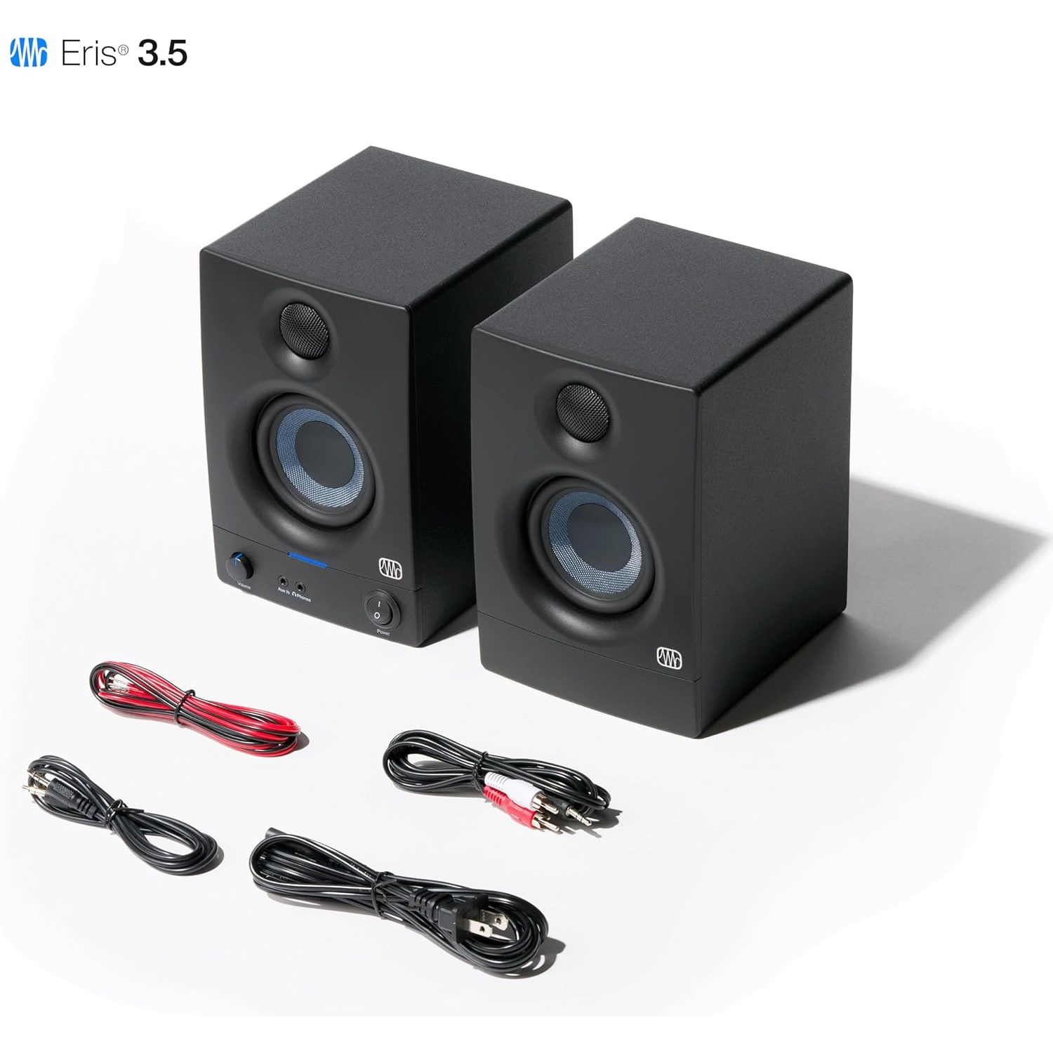 Monitoare de studio PreSonus Eris 3.5 MK2, pereche — boxe de monitor active, amplificate, pentru productie muzicala, audio Hi-Fi