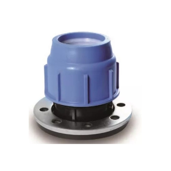 PE фитинг с яка DN40, Sab, уплътнителна система, 40-6/4', син