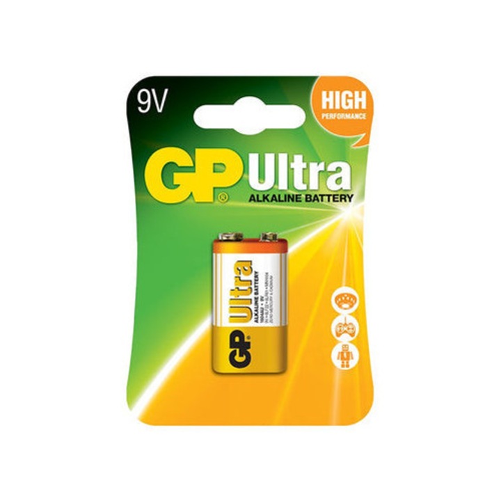 Baterie alcalina GP Battery Ultra, 1604AU, 9V