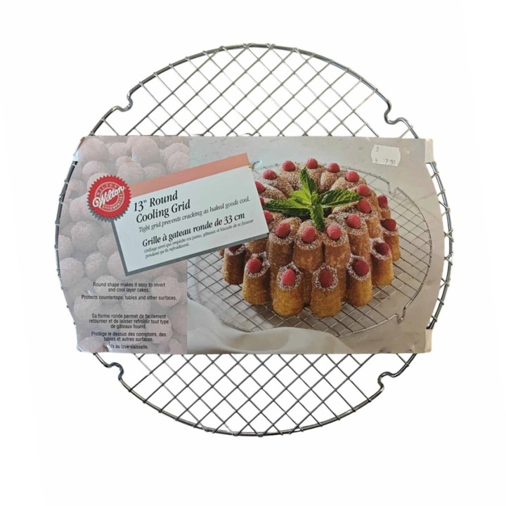 Grilaj rotund din inox pentru racire si glazurare prajituri, torturi, 33 cm - Wilton
