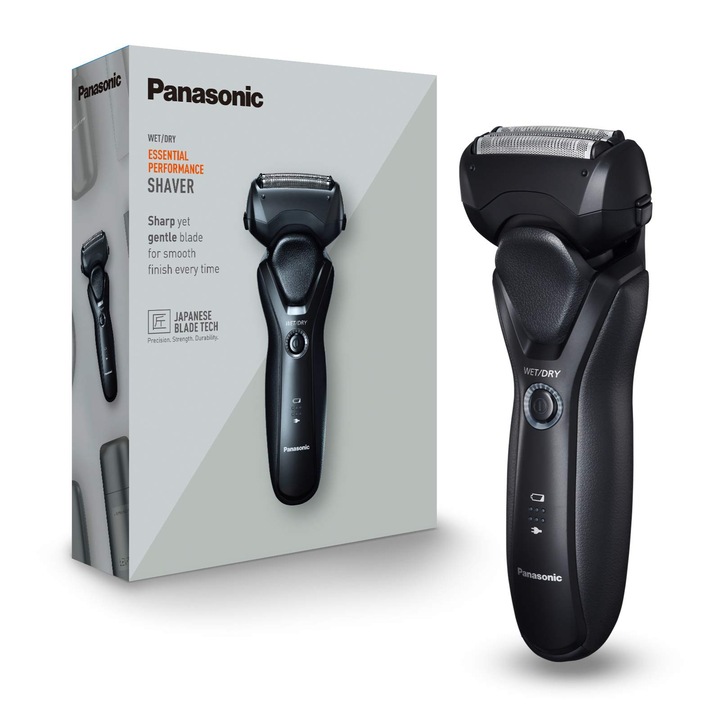 Комплект самобръсначка Panasonic Series 500, 3 ножчета, Черен