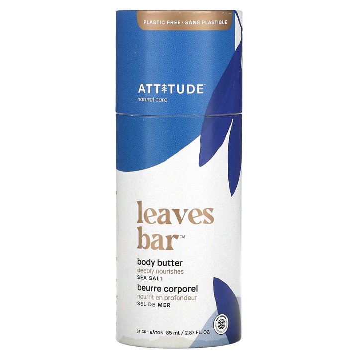 Lotiune de corp, Attitude, Baton Leaves, unt de corp, sare de mare, 85 ml