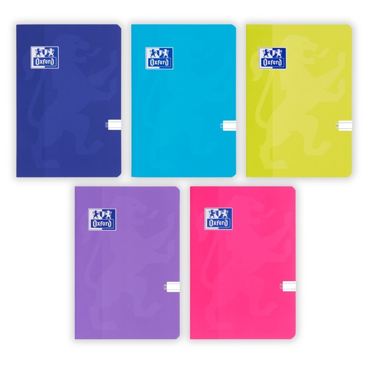 Set 10 caiete A5, 48file, dictando, Oxford Touch, hartie Optik 80g, coperta plastifiata flexibila